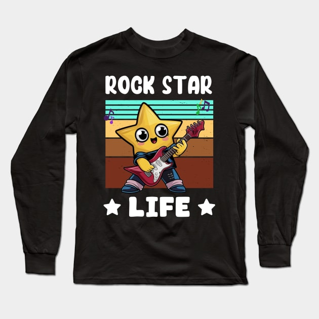 Rock Star Life Long Sleeve T-Shirt by Montony